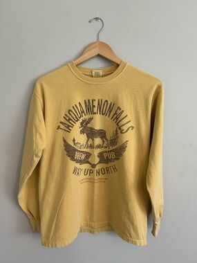 Gildan Tahquamenon Falls Long Sleeve Graphic Tee - Yellow